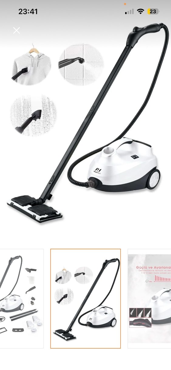 Beyaz Çok Amaçlı Buharlı Temizleyici Seti - Görsel 2