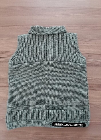 24-36 Ay Beden turkuaz Renk Örgü yelek