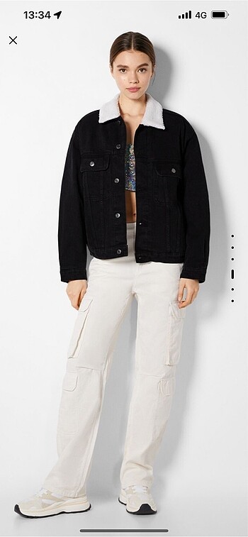 Bershka Bershka suni yünlü bomber ceket