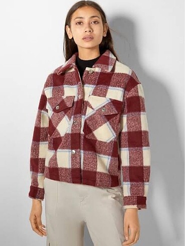 Bershka kareli ceket