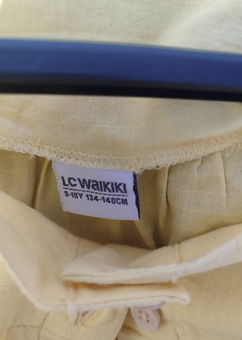 Sarı Kısa Kollu Düğmeli Bluz - Görsel 3