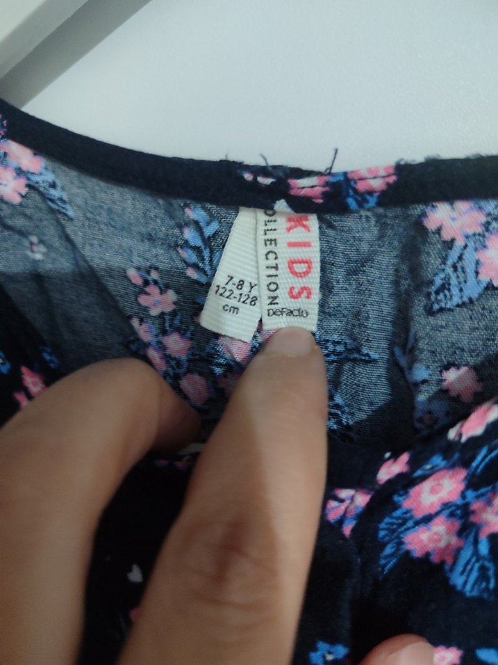 kız çocuk Çok Renkli Çiçek Desenli Uzun Tulum - Görsel 3