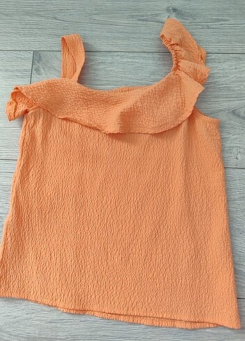 7 Yaş Beden turuncu Renk LCW kız çocuk şort bluz takım