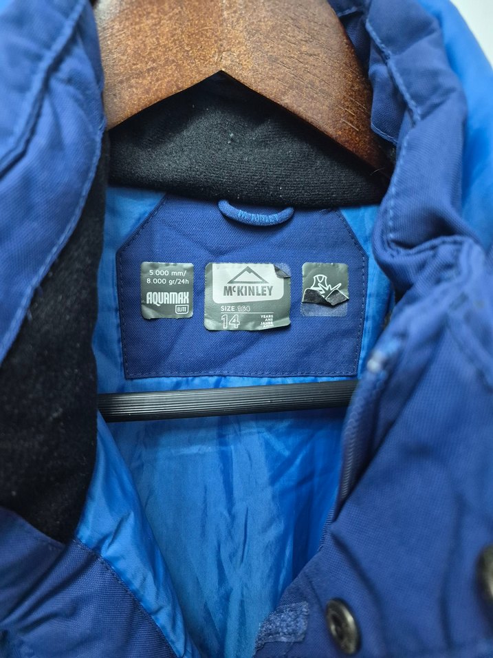 Mavi Fermuarlı kar montu - Görsel 3