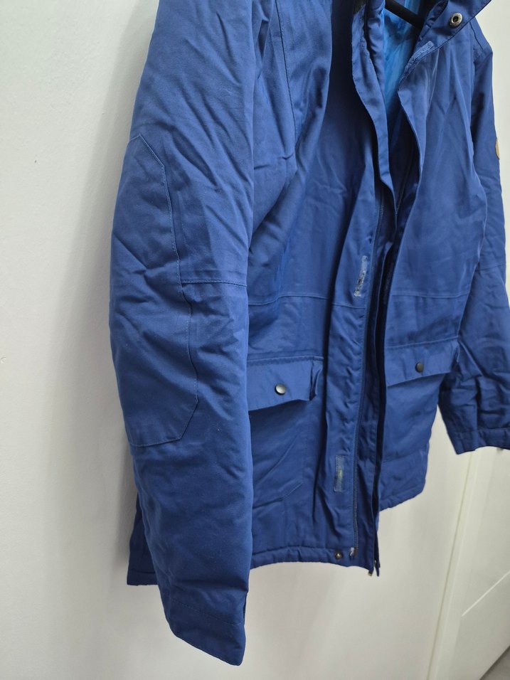 Mavi Fermuarlı kar montu - Görsel 4