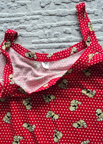 Kırmızı Askılı Gecelik - Görsel 4