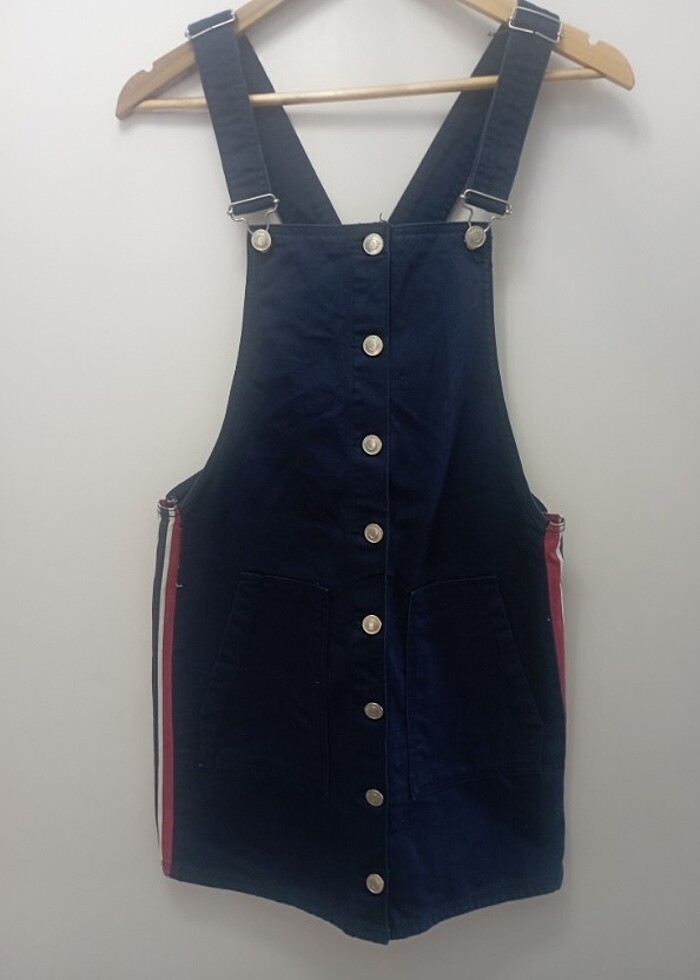 Bershka salopet jeans elbise  - Görsel 3