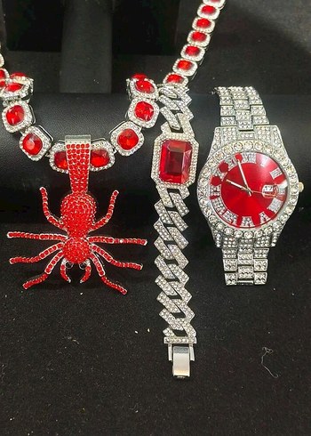 Kırmızı orumcekli chain set