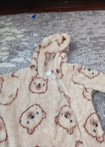 Kahverengi Kapüşonlu Bebek Tulumu - Görsel 3