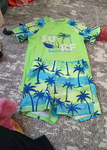 Renkli Erkek Çocuk Kısa Kollu Mayo Takımı - Görsel 2