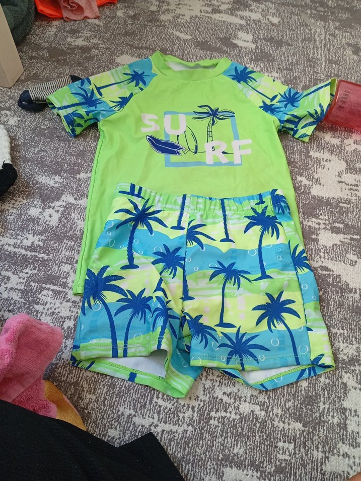 Renkli Erkek Çocuk Kısa Kollu Mayo Takımı - Görsel 2