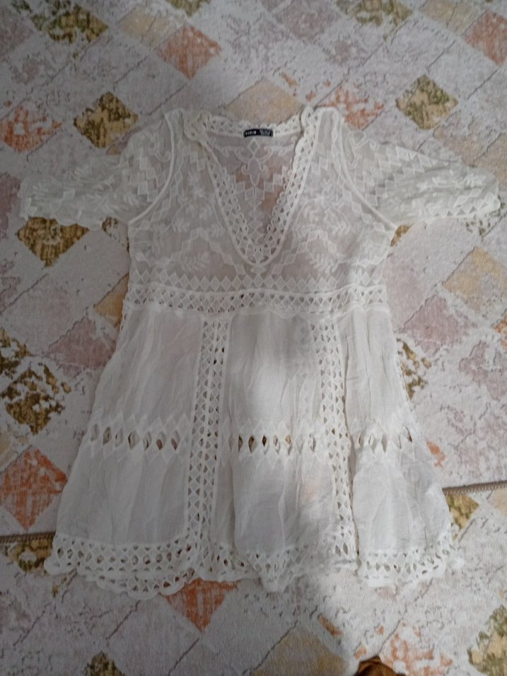 Dantel Detaylı Bohem plaj elbisesi - Görsel 4