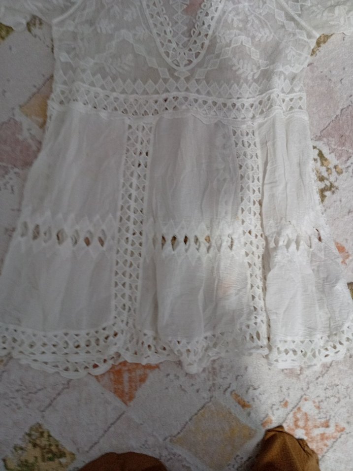 Dantel Detaylı Bohem plaj elbisesi - Görsel 2