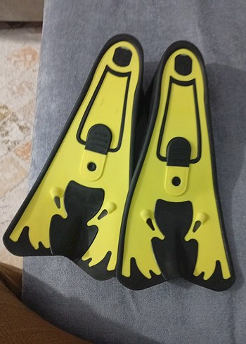 Erkek Sarı Spor Lastik Su Yüzme Paleti - Görsel 2