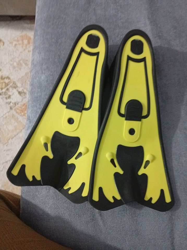 Erkek Sarı Spor Lastik Su Yüzme Paleti - Görsel 2