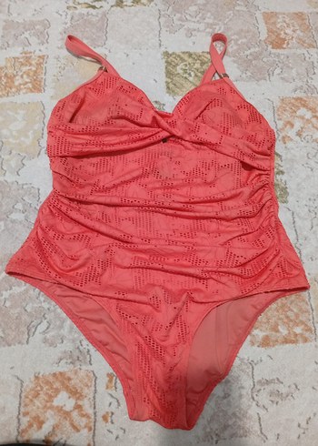 Dantelli Pembe Askılı Kadın Mayo