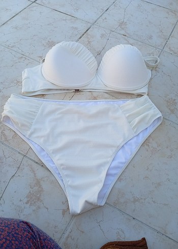 Beyaz Strappy Mini Bohem Bikini