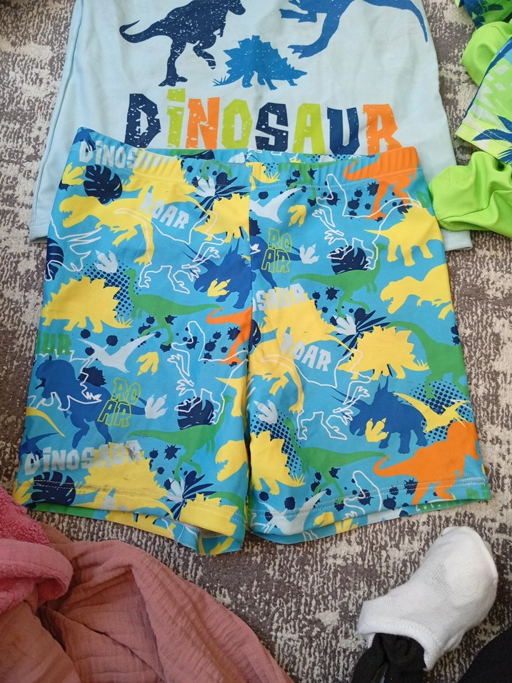 Renkli Dinozor Desenli Erkek Mayo Takımı - Görsel 3