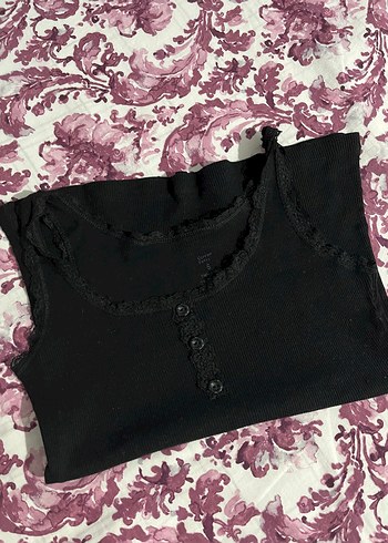 Easy Comfort Dantelli Siyah Straplez Kadın Atlet