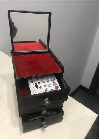 Beden Siyah Makyaj Organizerı 3 Çekmeceli