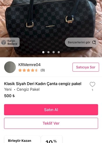Zincir Detaylı Siyah Deri Kadın Çanta