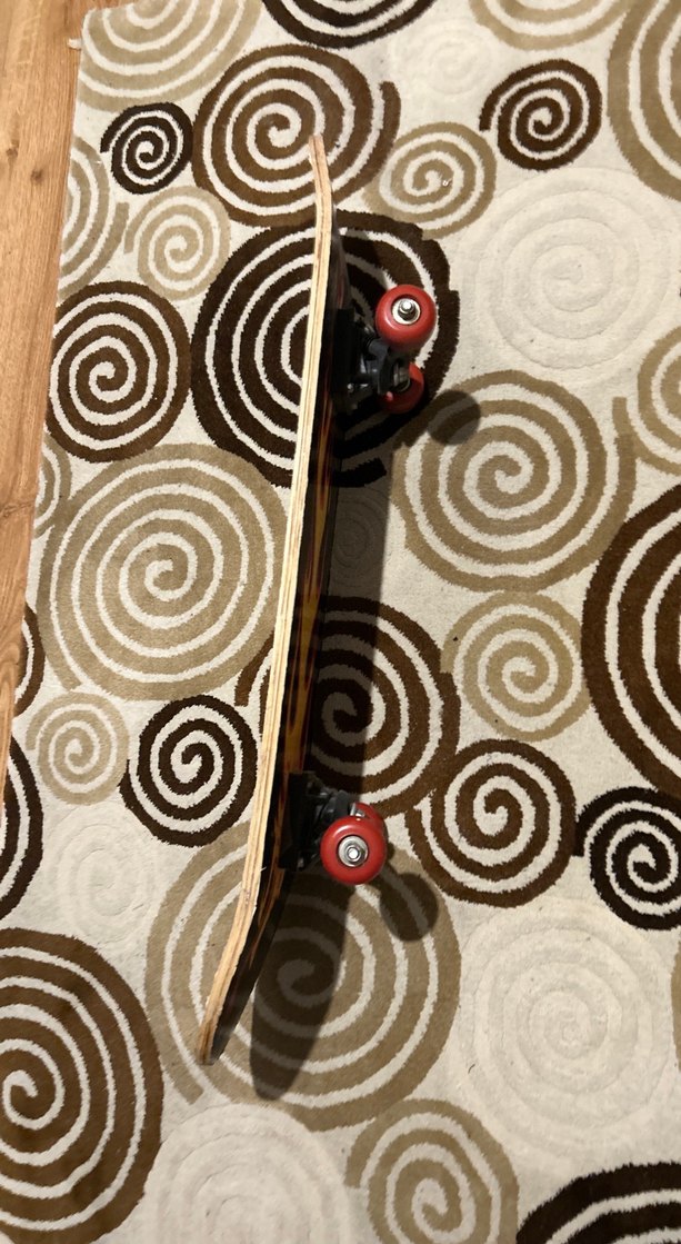 Siyah Çocuk Kaykay Tahtası Alev Desenli - Görsel 2