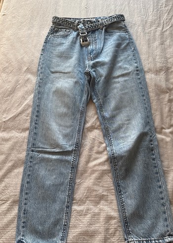 s Beden Tokalı Gri Denim Jean
