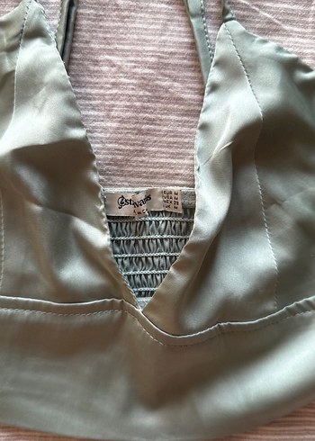 Stradivarius Mint yeşil saten Bohem Midi Bralet