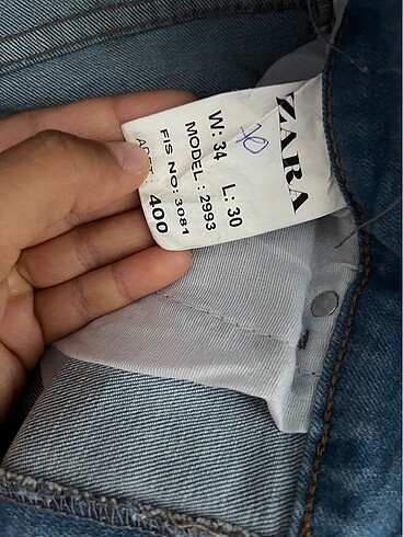 34 Beden Zara kot pantolon