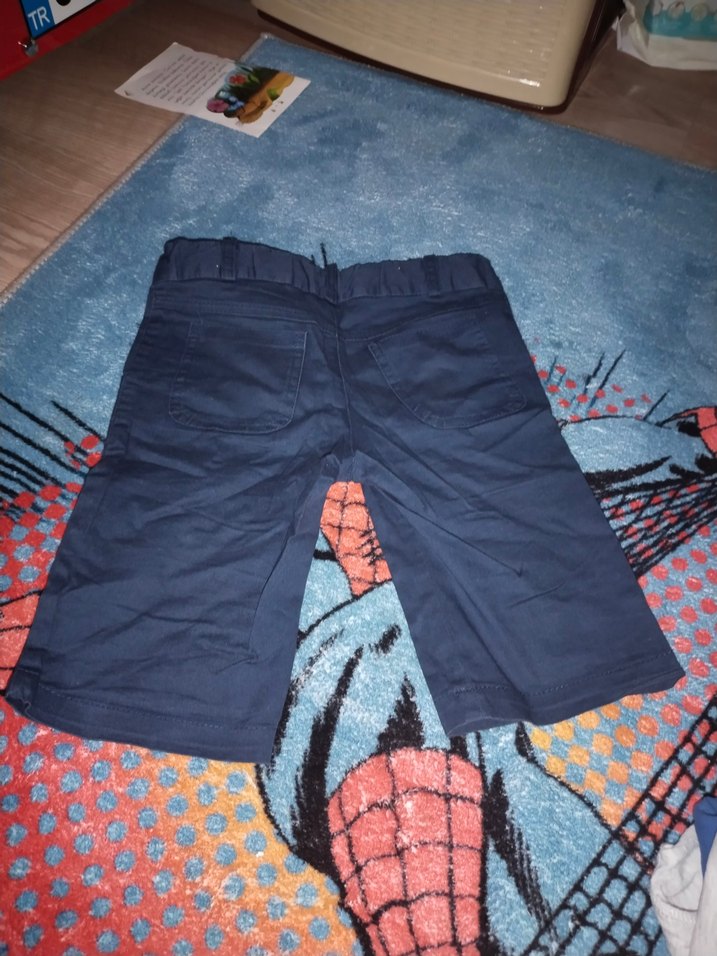 ##Lacivert Erkek Çocuk Bol Kesim Denim Şort## 6 YAŞ## PAMUK## - Görsel 2