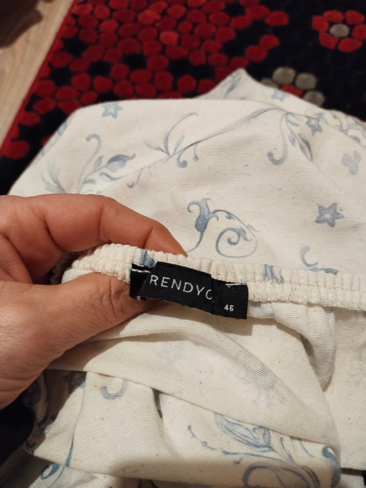 ##TRENDYOL## 46 BEDEN##. KETEN#Beyaz Kısa Kollu Bohem Keten Bluz - Görsel 3