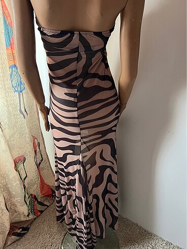 Abiye elbise straplez - Görsel 3