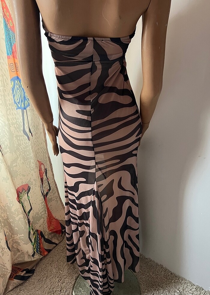 Abiye elbise straplez - Görsel 3