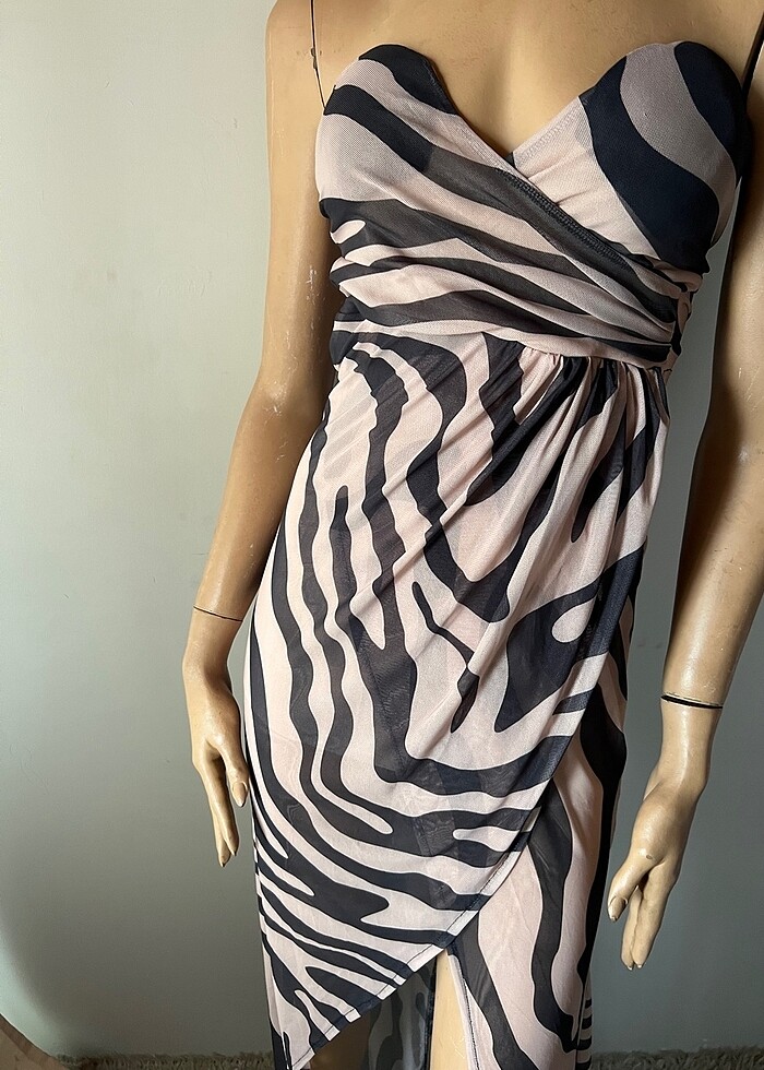 Abiye elbise straplez - Görsel 2