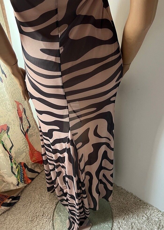 Abiye elbise straplez - Görsel 4