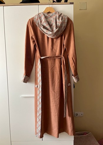 Bej Vintage Bohem Uzun Kadın Elbisesi - Görsel 3