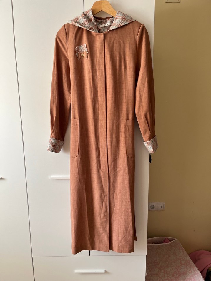 Bej Vintage Bohem Uzun Kadın Elbisesi - Görsel 2