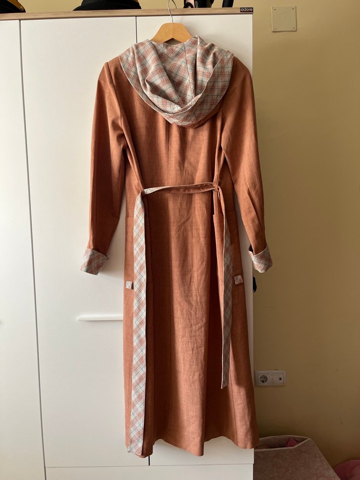 Bej Vintage Bohem Uzun Kadın Elbisesi - Görsel 3