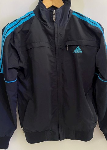 Erkek Mavi Fermuarlı Spor Ceket