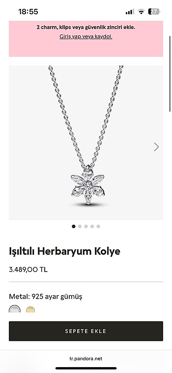 Beden Pandora Herbaryum Kolye-Küpe Seti