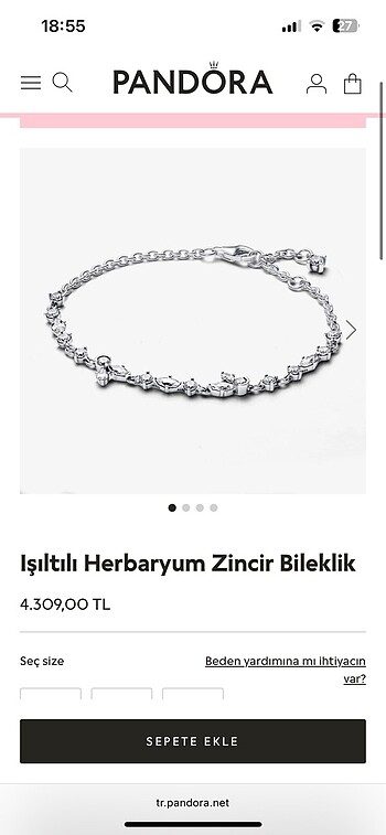 Pandora Herbaryum Bileklik