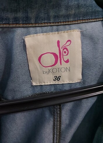36 Beden mavi Renk Kot ceket