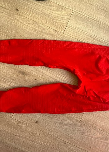 Diğer Parlak Kırmızı Spor Tayt