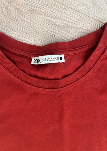 Kırmızı Kadın Kısa Kollu Basic Tişört - Görsel 2