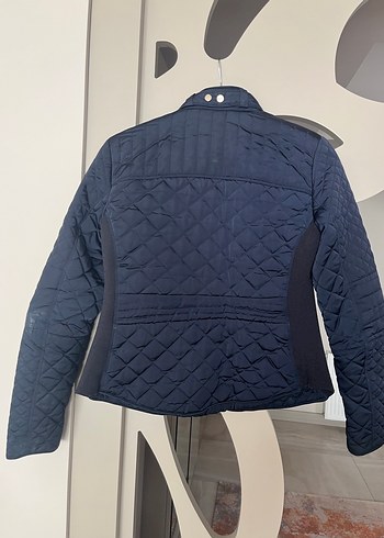 Kadın Lacivert Fermuarlı Midi Mont - Görsel 3