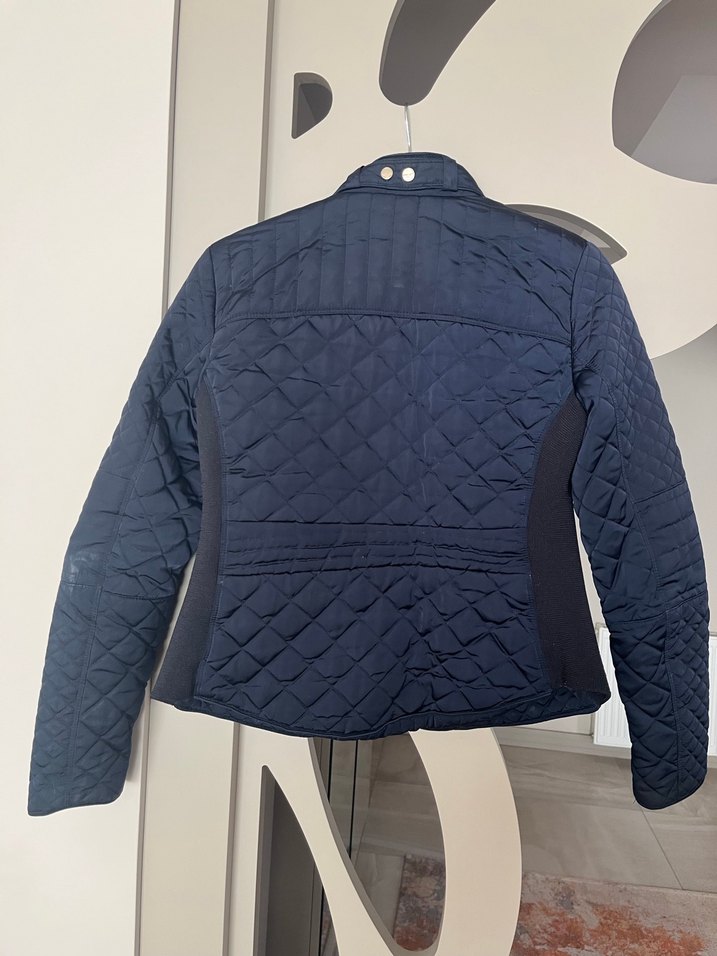 Kadın Lacivert Fermuarlı Midi Mont - Görsel 3