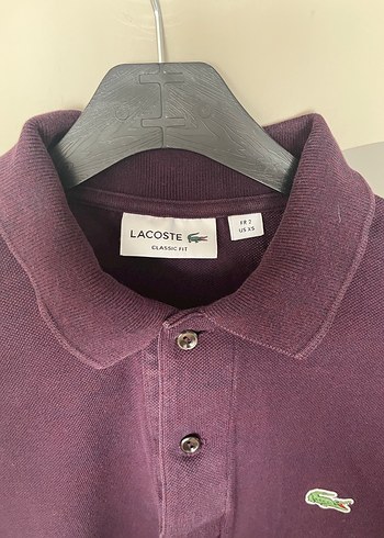 Mor Lacoste Erkek Uzun Kollu Polo Tişört - Görsel 2
