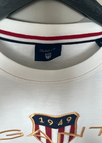 GANT Beyaz Baskılı Pamuklu Sweatshirt - Görsel 2