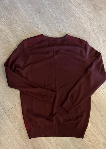 Lacoste Bordo V Yaka Erkek Triko Kazak - Görsel 3