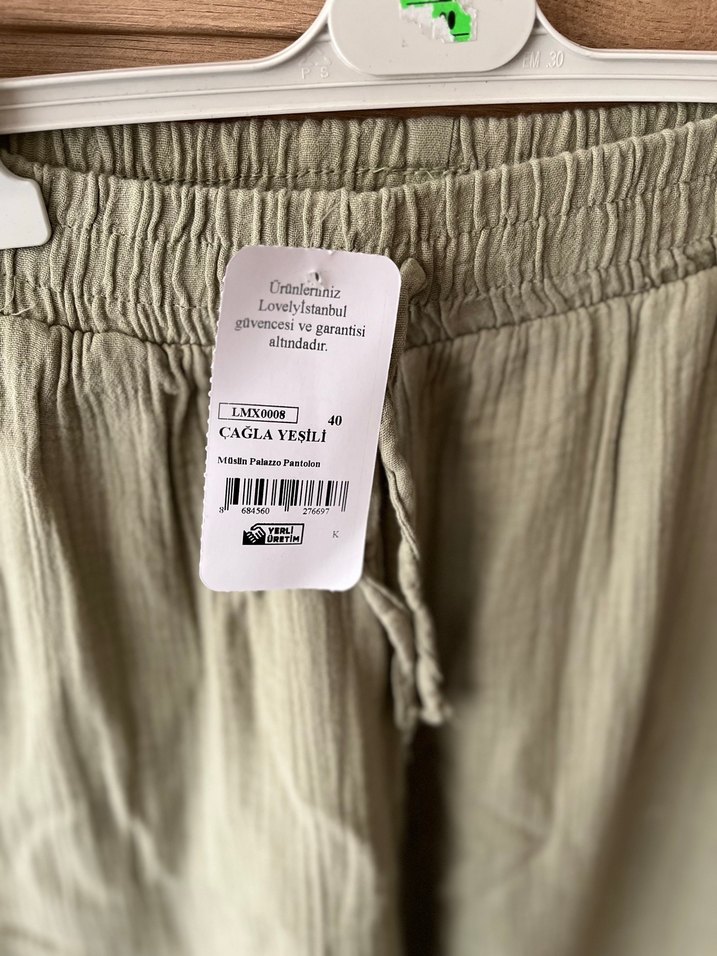 Bohem Tarzı Kadın Keten Pantolon - Görsel 3